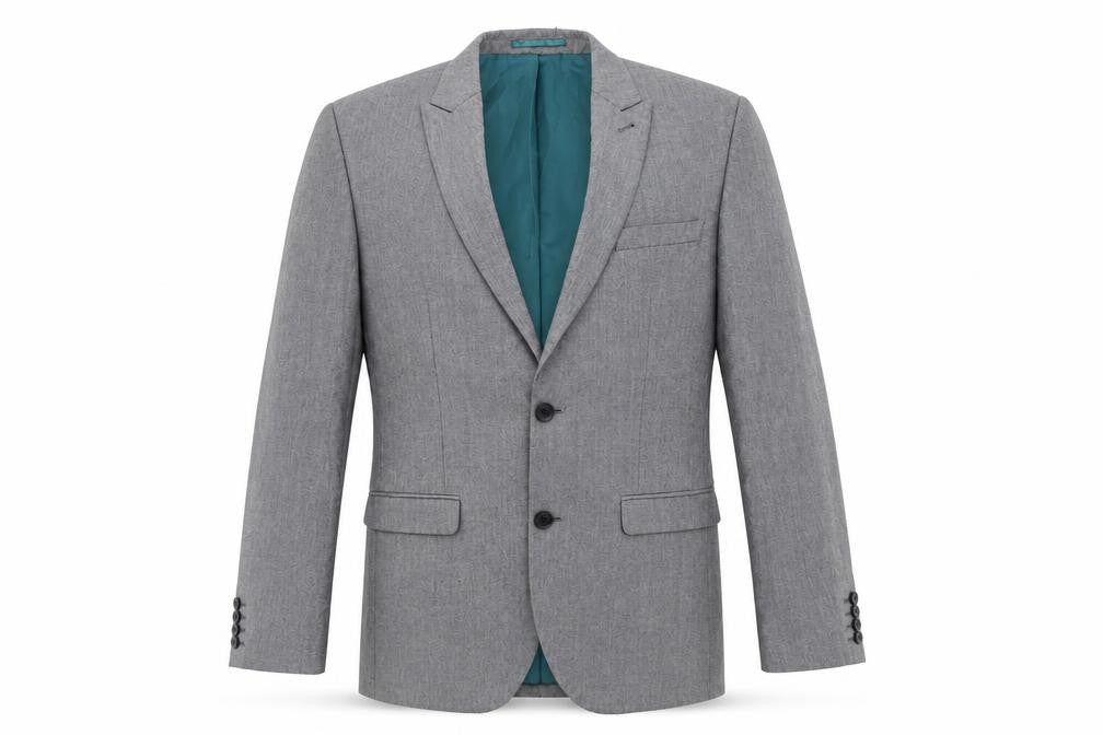 Next Men's Grey Long Length Blazer Jacket Size 38L