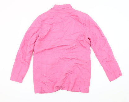 H&M Women's Pink Blazer - Size 8