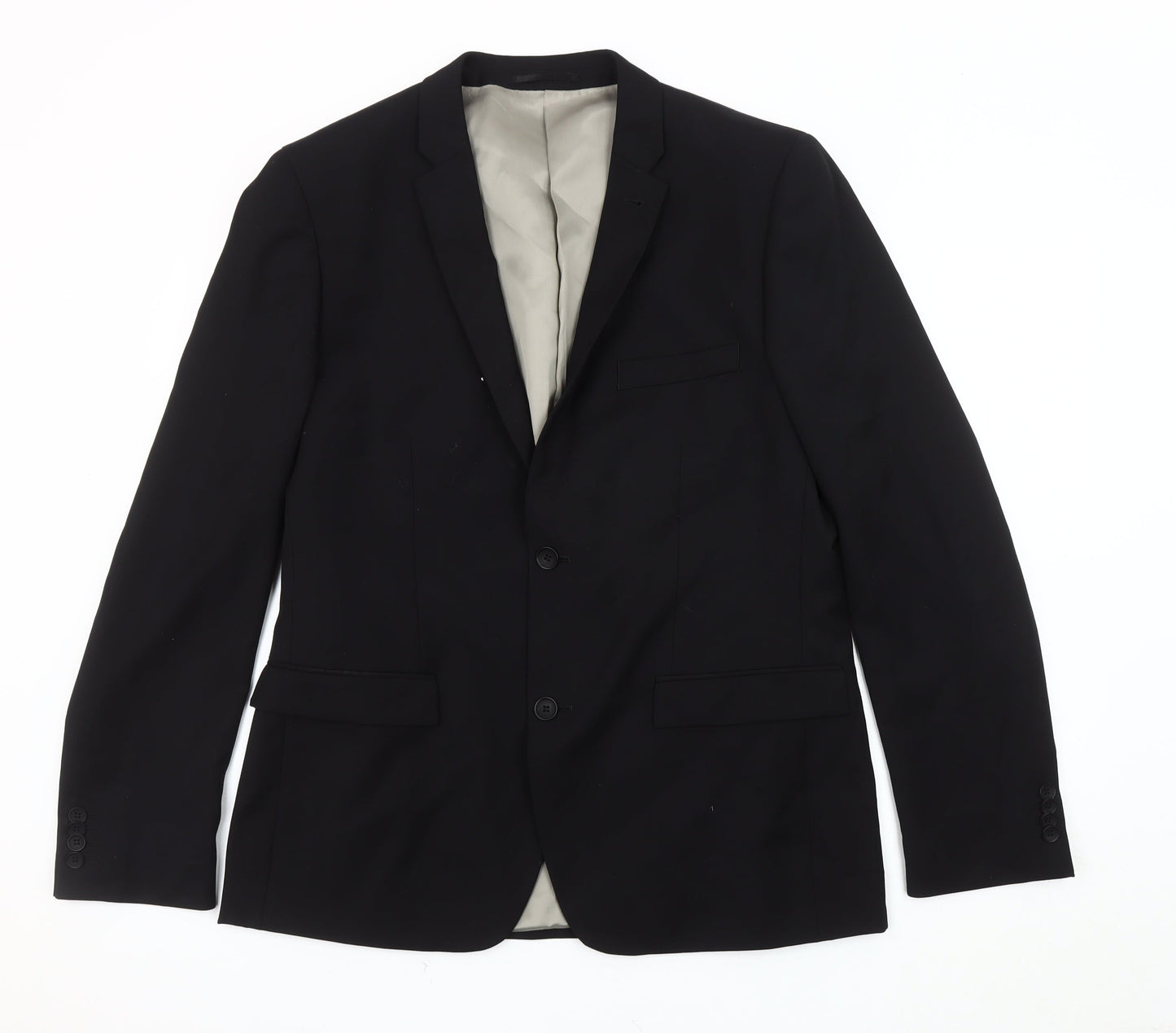 Topman Men's Black Blazer, Size 42, Formal Classic Jacket
