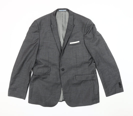 Burton Menswear Grey Slim Fit Blazer 42R