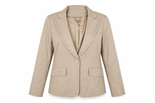 Kaleidoscope Women's Beige Blazer Size 12, Lined, One-Button