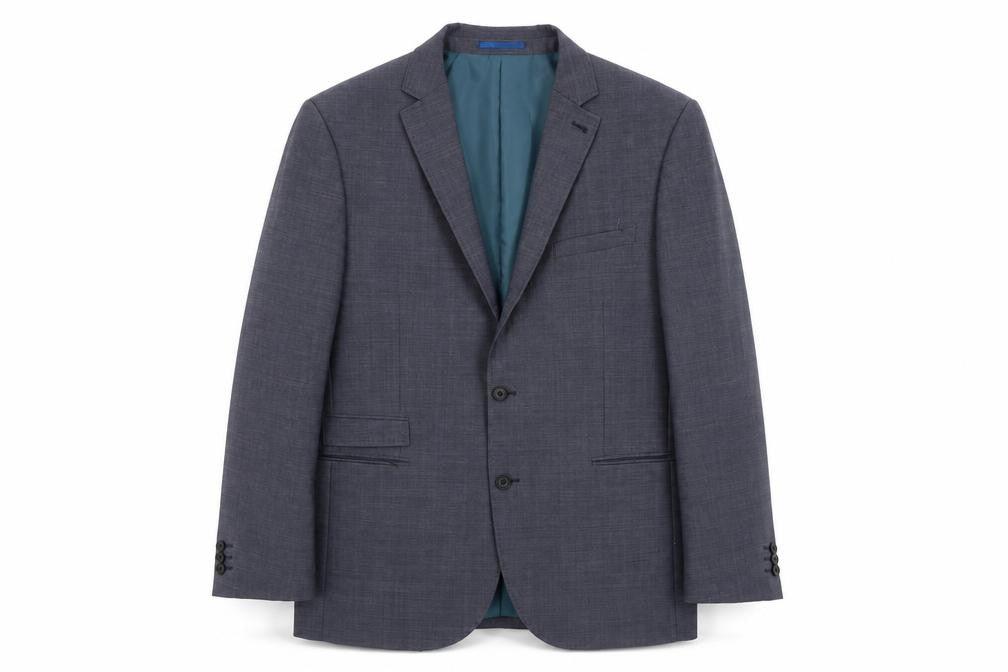 Next Men's Blue Blazer 44R Wool Blend Regular Fit