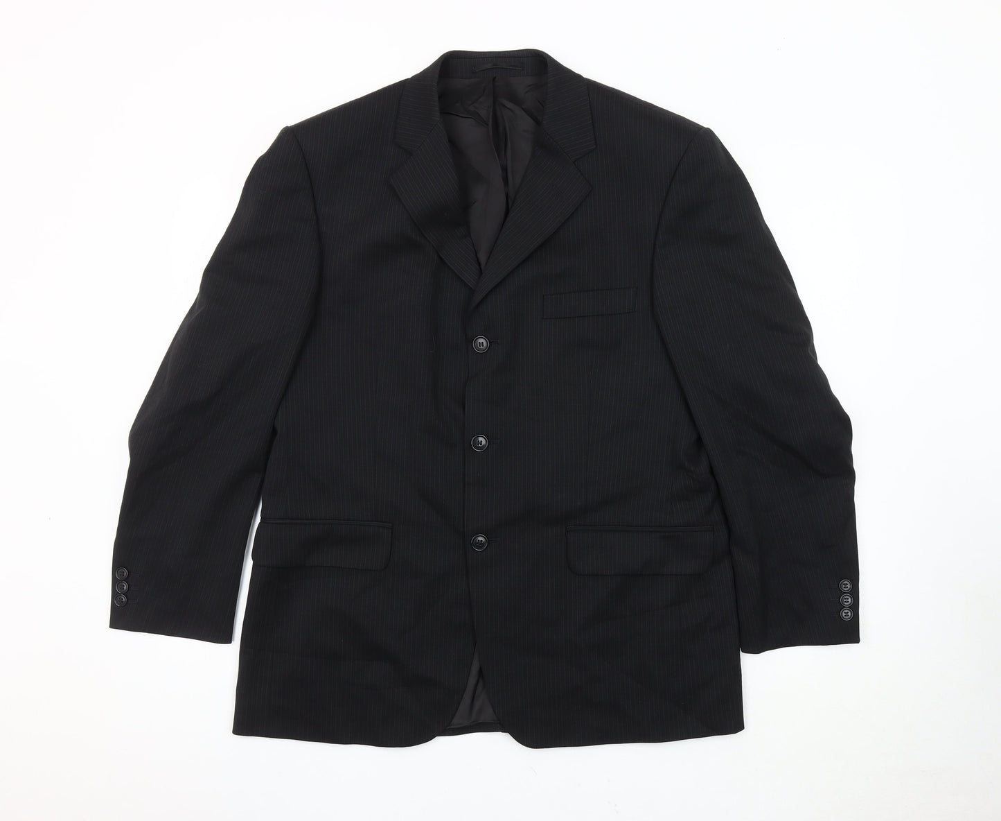 Burton Men's Black Striped Blazer 40 Regular