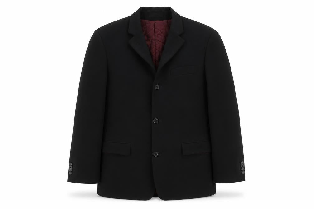 Benvenuto Men's Black Blazer Size 48 Regular Fit