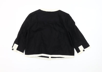Back view of Camaieu Women's Black 3/4 Sleeve Blazer, size 10