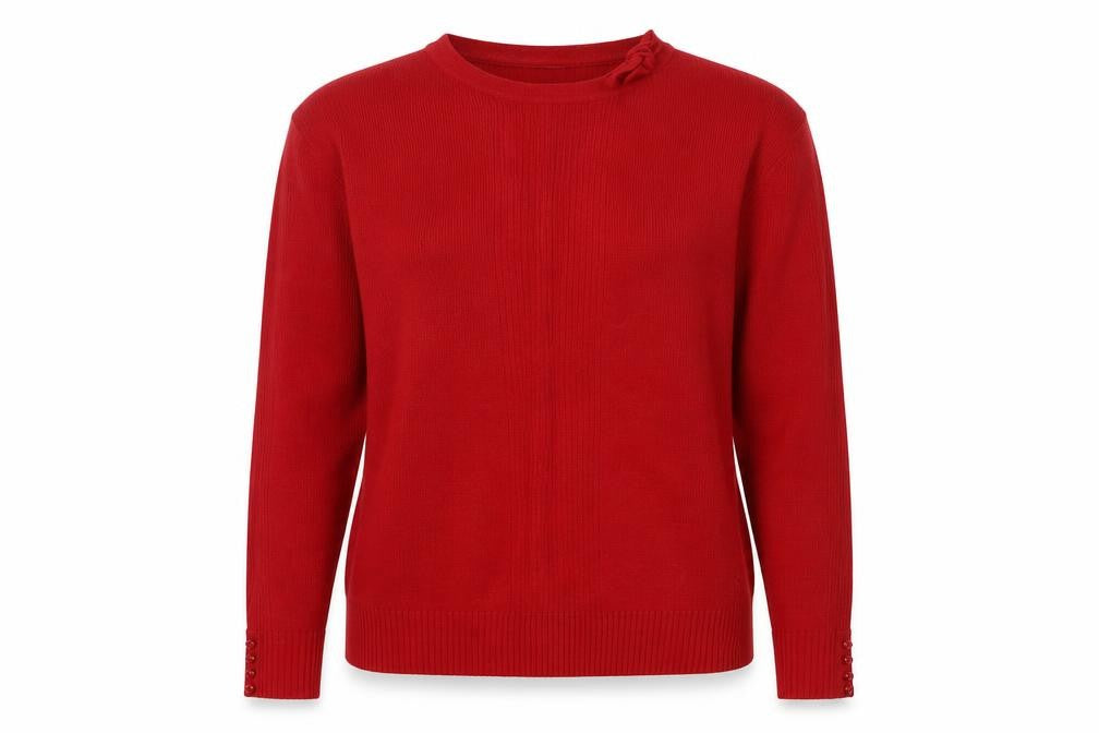 Berkertex Women's Red Acrylic Pullover Jumper Size 10-12