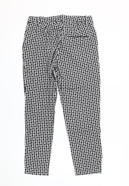 H&M Women's Multicoloured Geometric Trousers Size 6