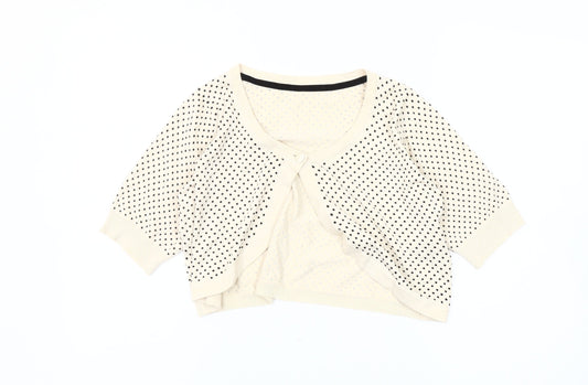 Marks & Spencer Women's Ivory Polka Dot Cardigan Size 14