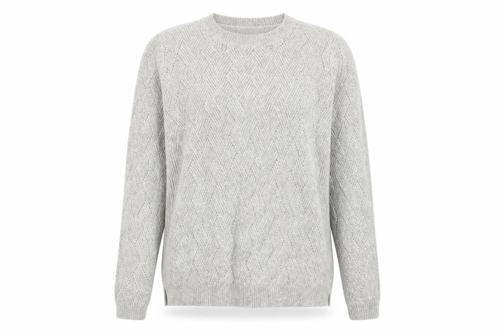 ISLE Women's Grey Knit Pullover Jumper M