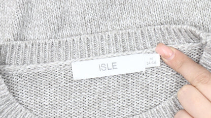 ISLE Women's Grey Knit Pullover Jumper M