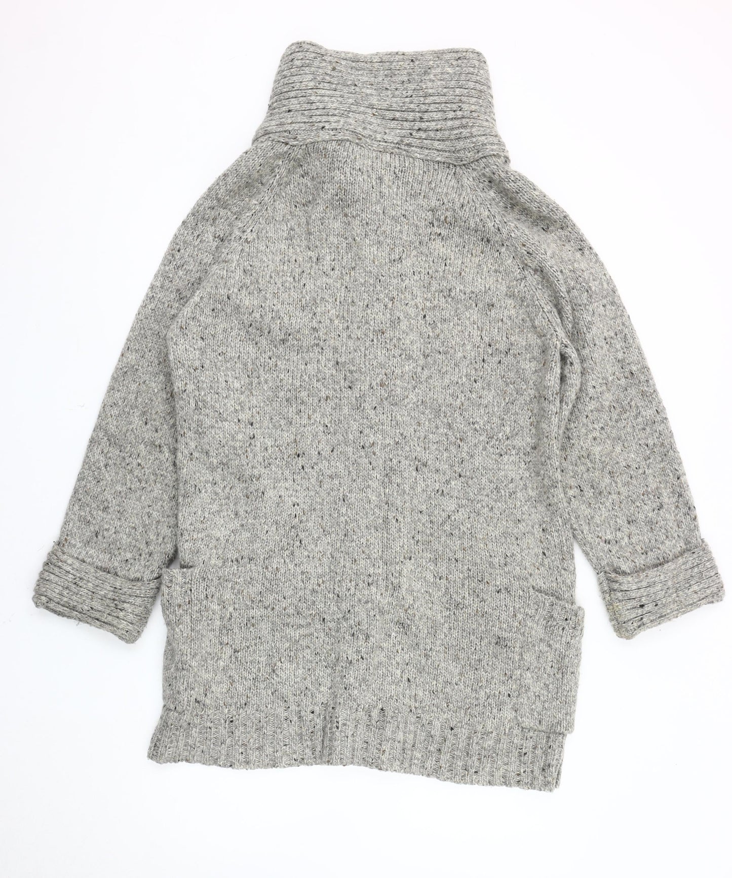 Wallis Men's Grey Zipped Knit Mid-Length Jacket M