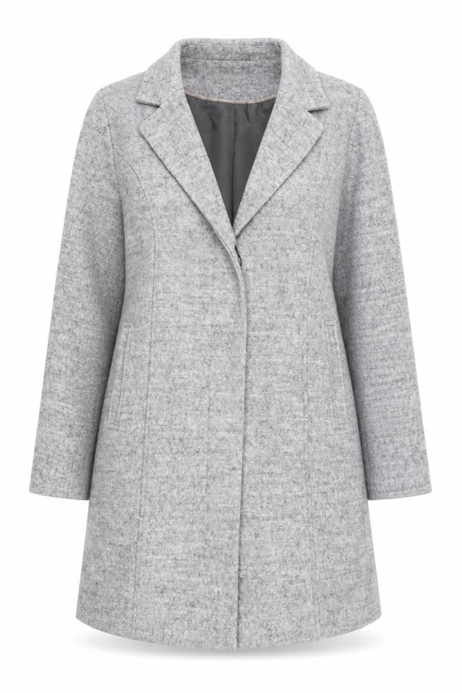 BHS Women's Grey Wool Blend Coat Size 14