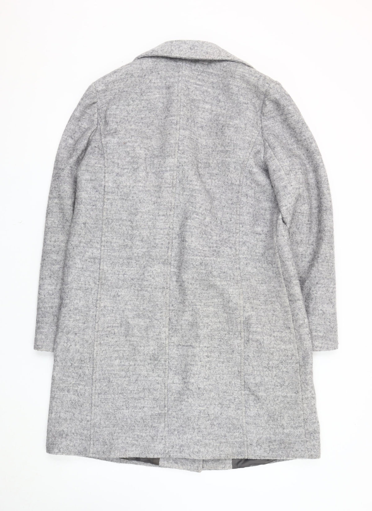 BHS Women's Grey Wool Blend Coat Size 14
