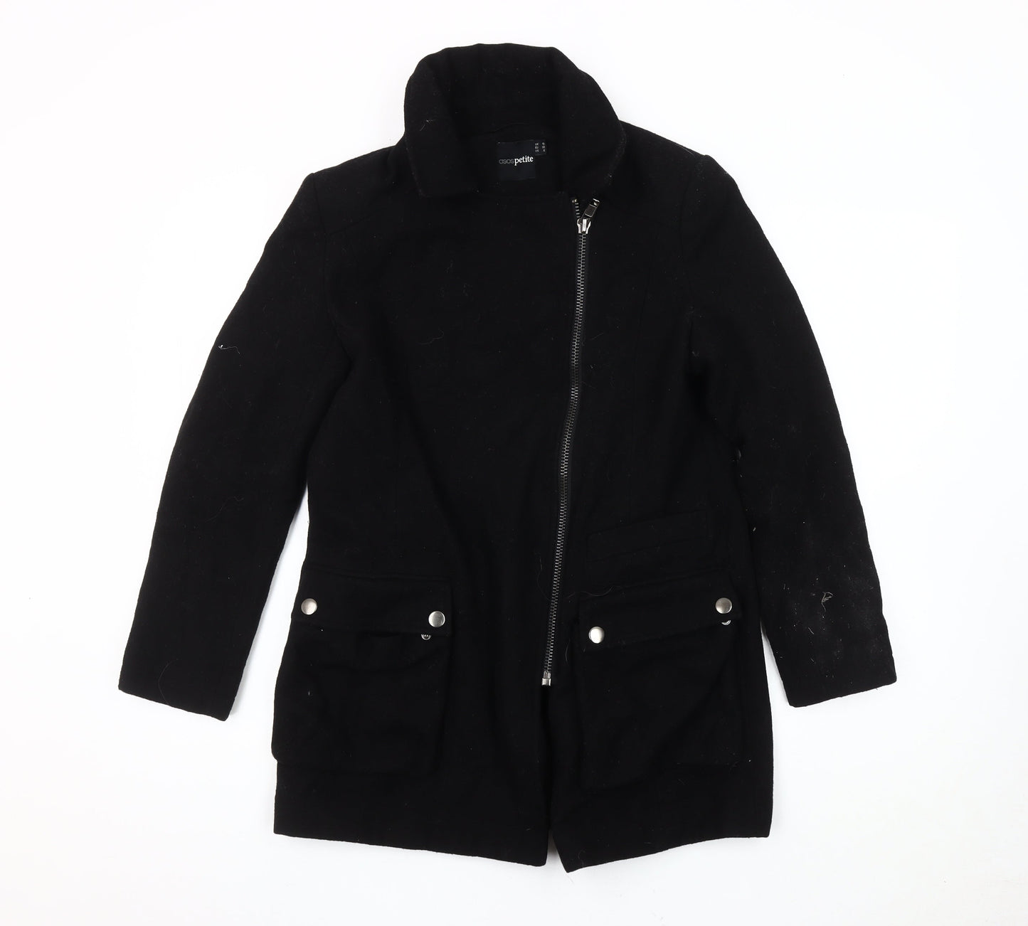 ASOS Women’s Black Mid-Length Wool Jacket - Size 10