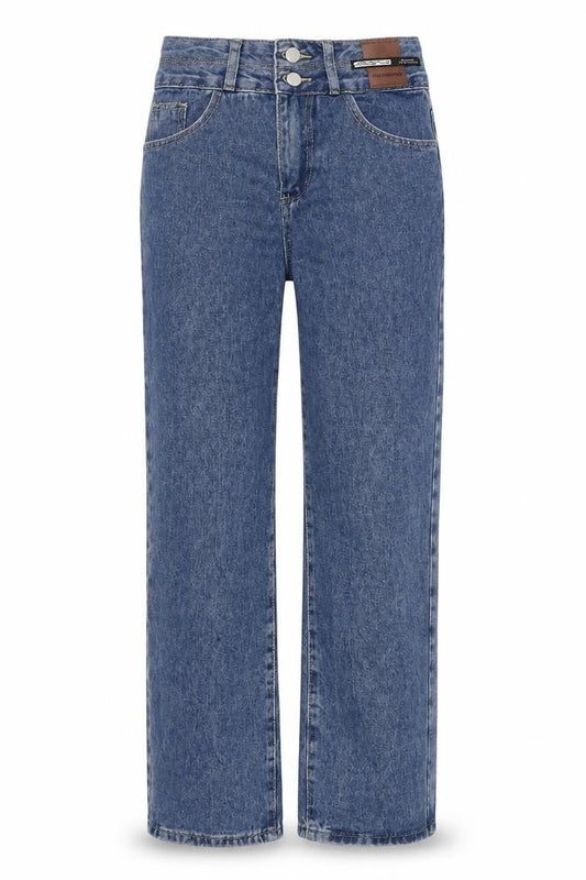 TWELVESQUARE Women's Blue Straight Jeans Size M