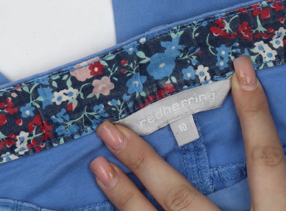 Close-up detail of Red Herring Women's Blue Skinny Jeans, size 10