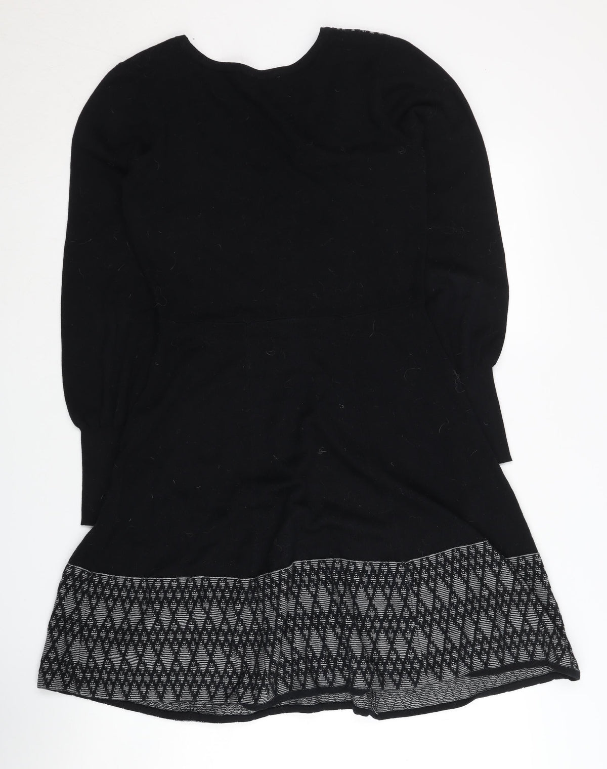 Oasis Women's Black XS Knit Dress Scoop Neck