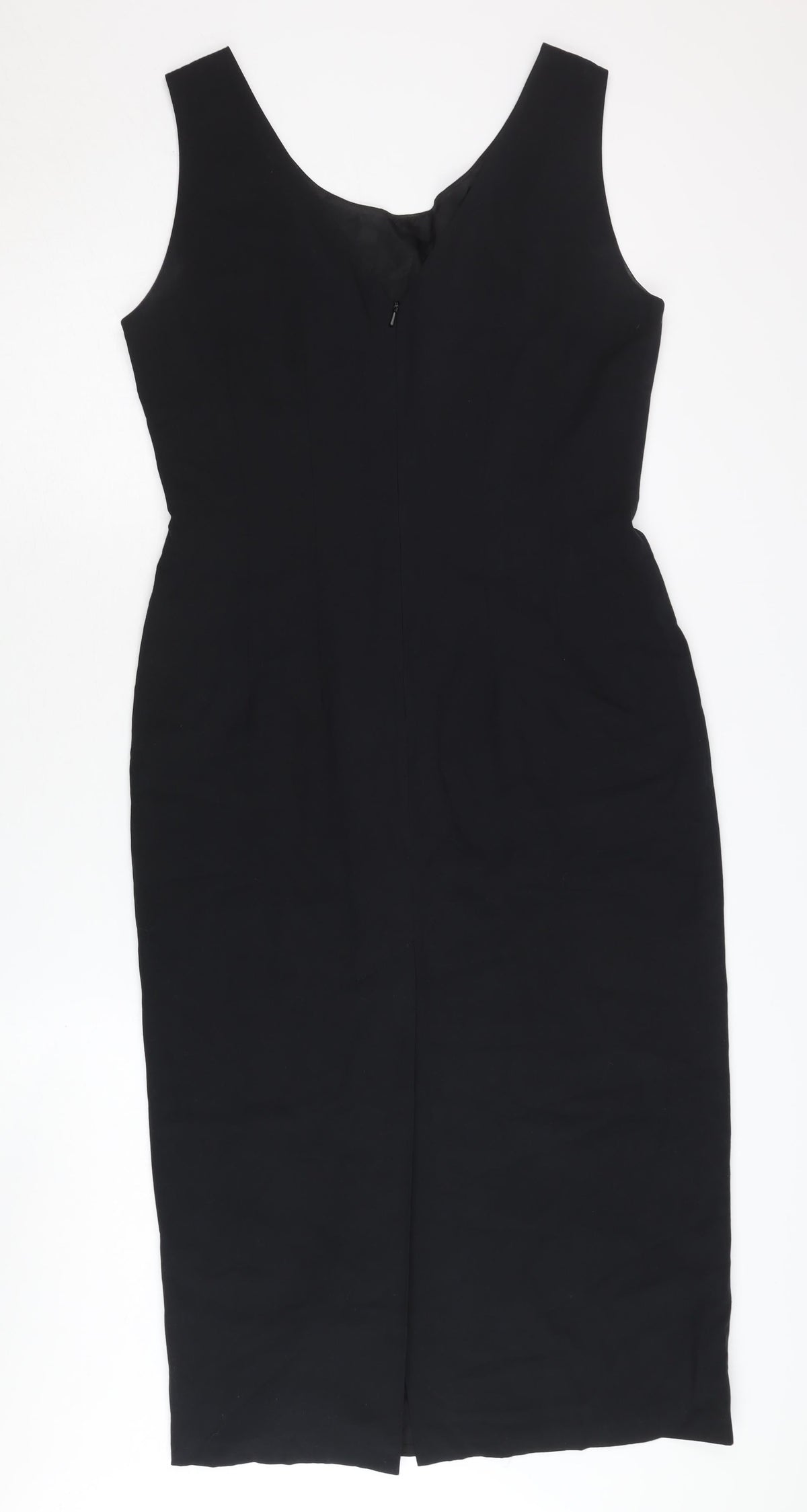 Warehouse Women's Black Midi Sheath Dress Size 12