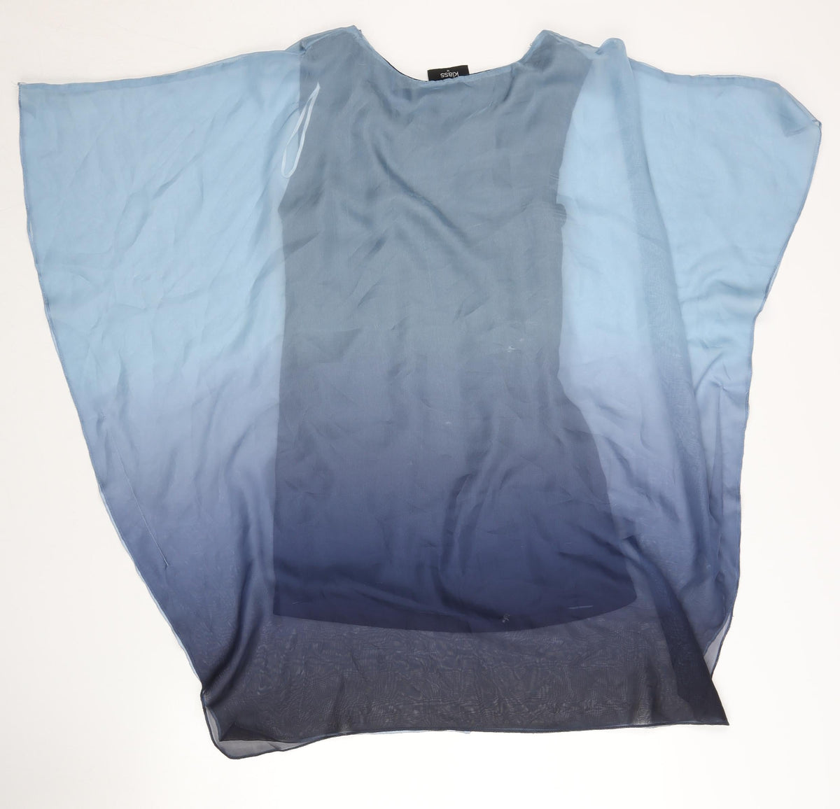 Klass Women's Blue Round Neck Dolman Sleeve Blouse - M