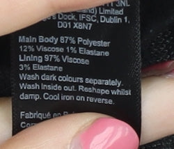 Wallis Women's Black Animal Print Jersey Dress Size 18