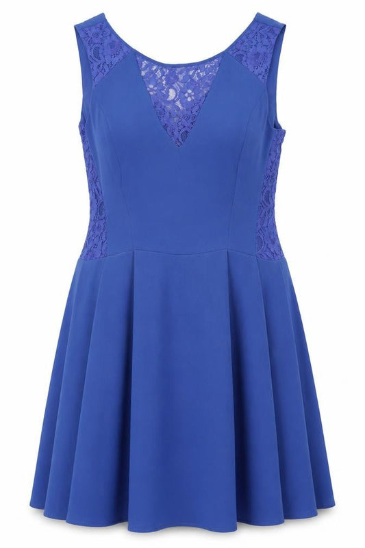 Oasis Women's Blue A-Line Lace Dress Size 12