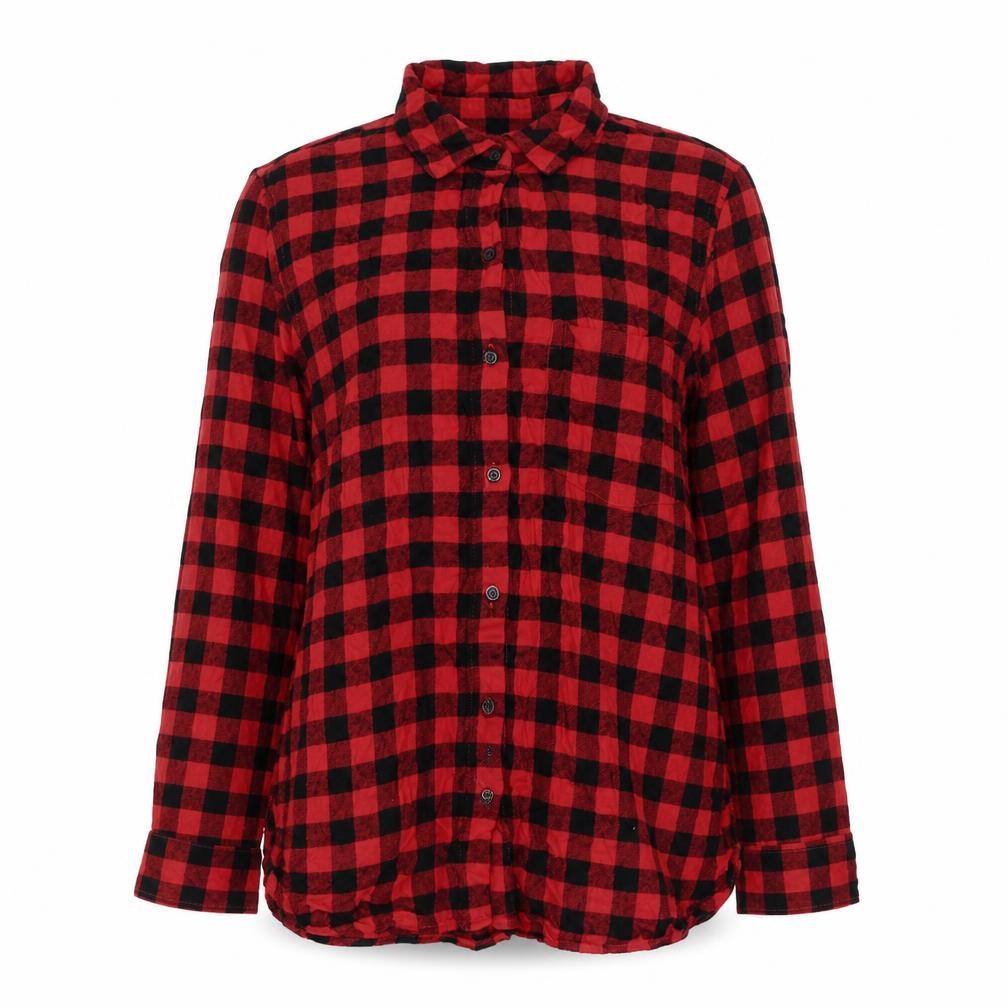 Old Navy Women’s Red Check Button-Up Shirt, Size S