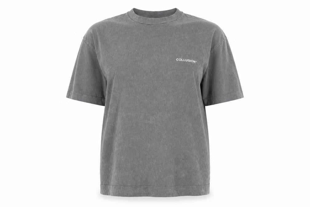 Collusion Grey Unisex T-Shirt, Size 20, Artistic Print