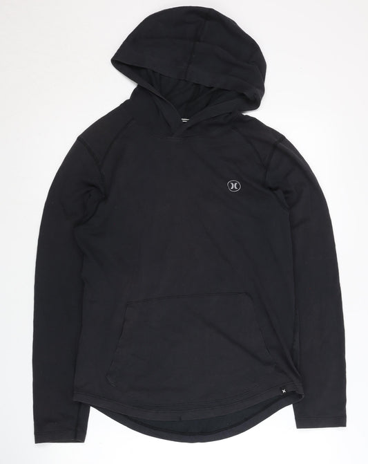 Hurley Unisex Black Pullover Hoodie, Small, Lightweight