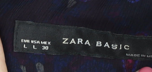 Zara Basic Women's Multicoloured Paisley Shift Dress L