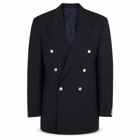 Scott & Taylor Men's Black Wool Blazer - 40L Classic