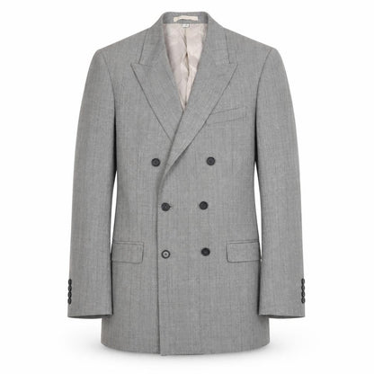 Front view of Autograph Men’s Grey Double-Breasted Blazer 40L