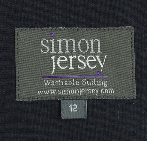 Simon Jersey Women's Black Suit Jacket Size 12