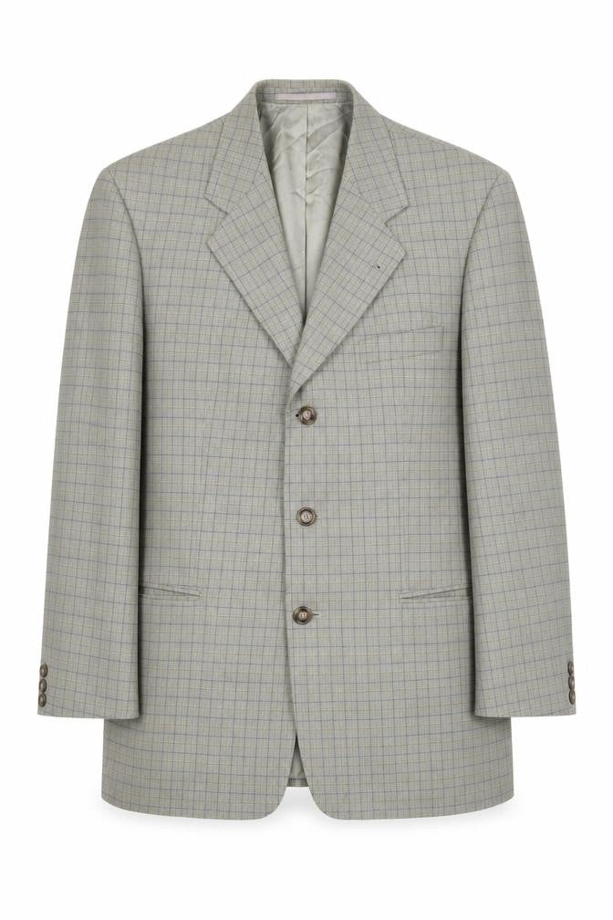 Trevira Beige Check Men's Blazer, Formal Style UK Size 40