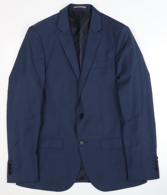 River Island Men's Blue Blazer Jacket Size 40R