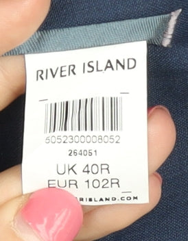 River Island Men's Blue Blazer Jacket Size 40R