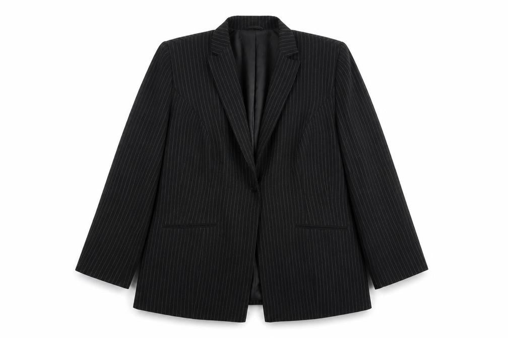 Essence Women's Black Pinstripe Blazer Size 16