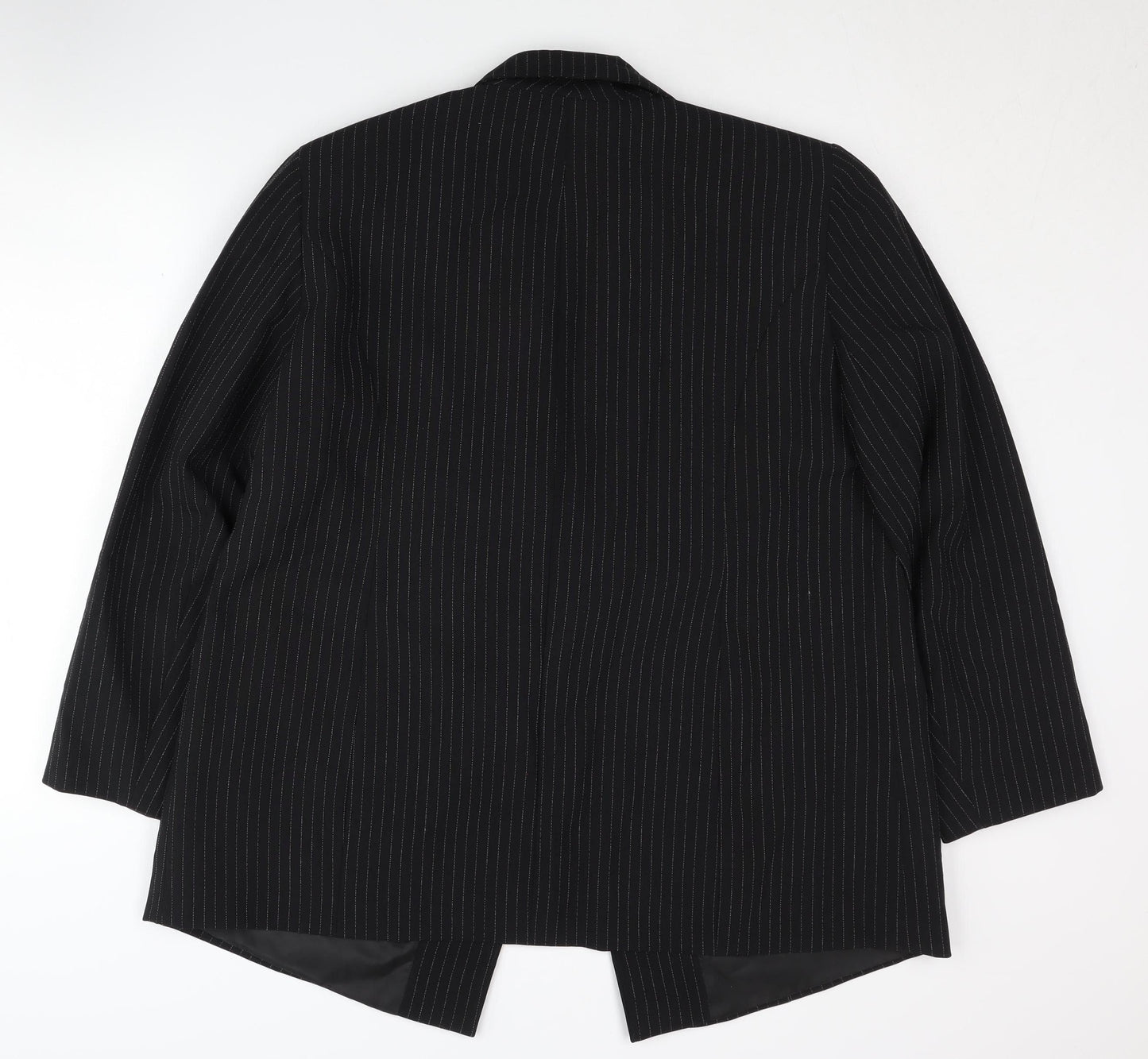 Essence Women's Black Pinstripe Blazer Size 16