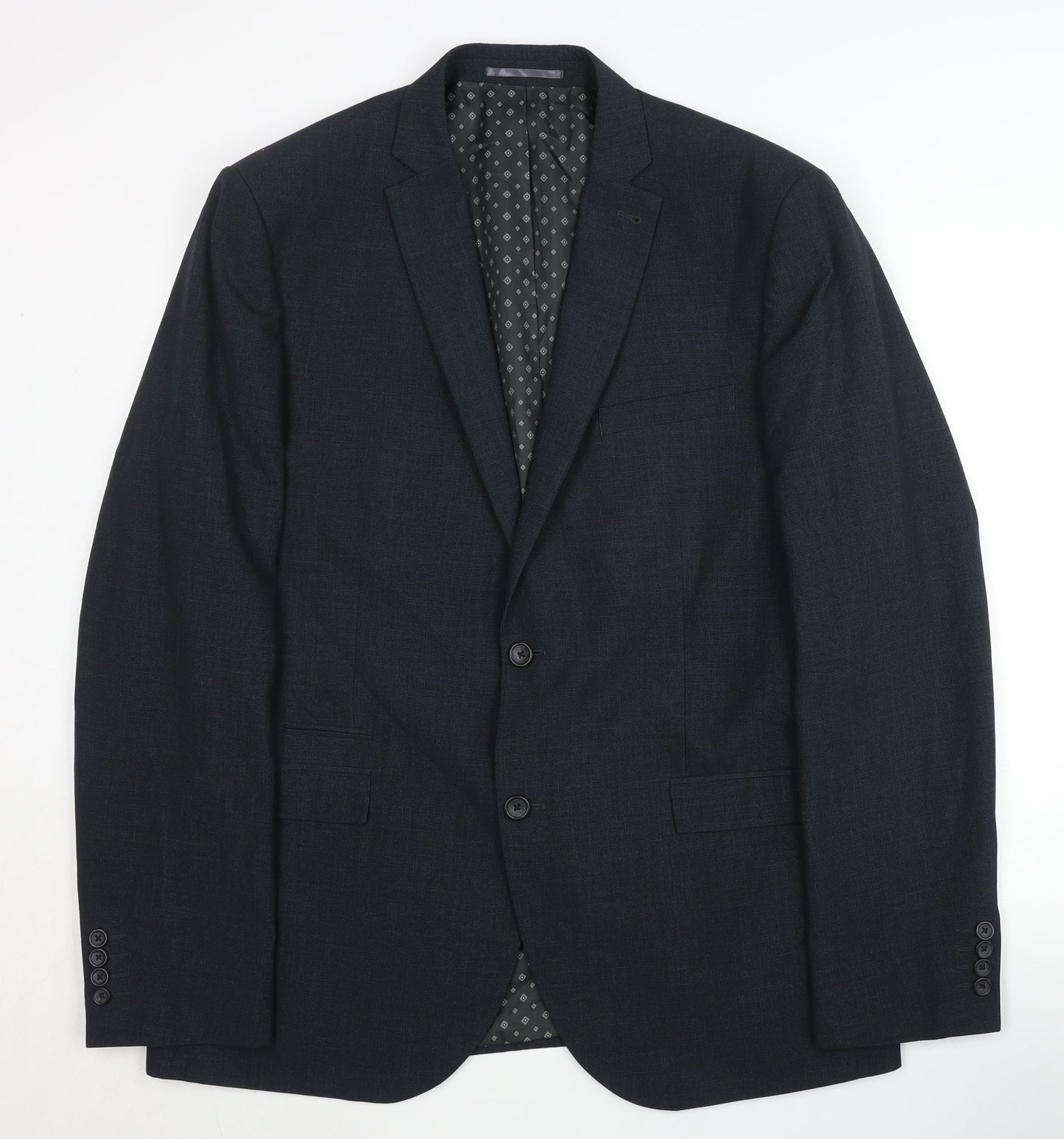 Next Men's Blue Blazer, Size 44L, Formal Jacket