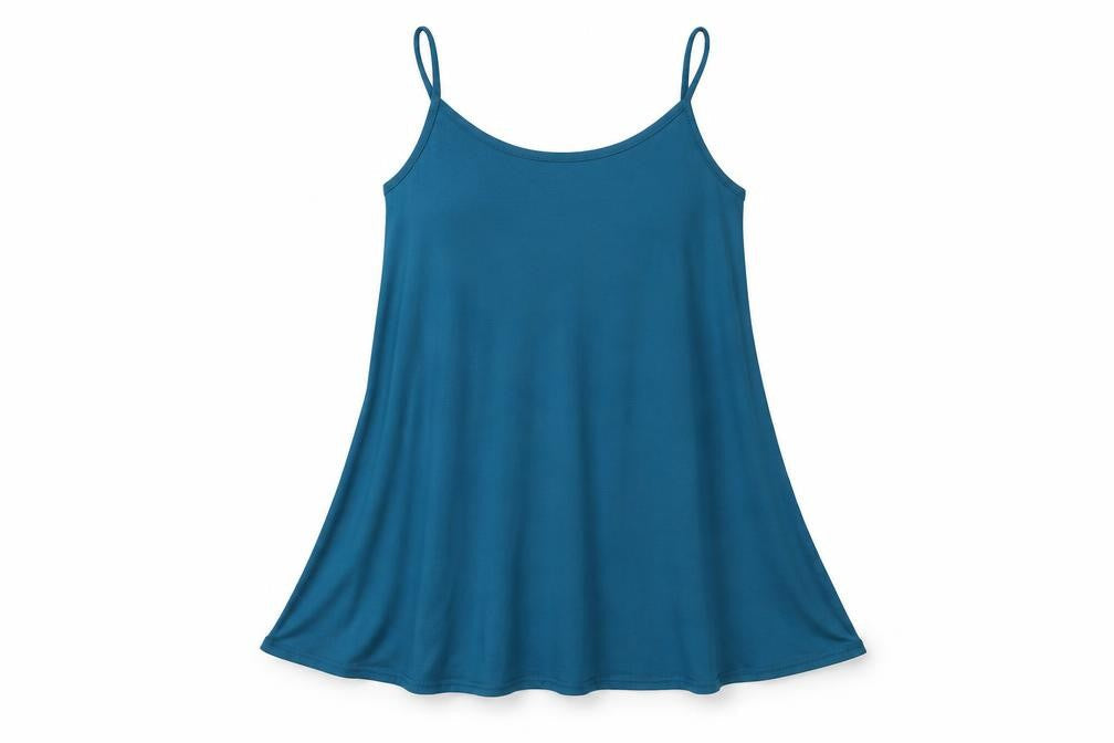 Brezza Women's Blue Slim-fit Camisole Tank Top