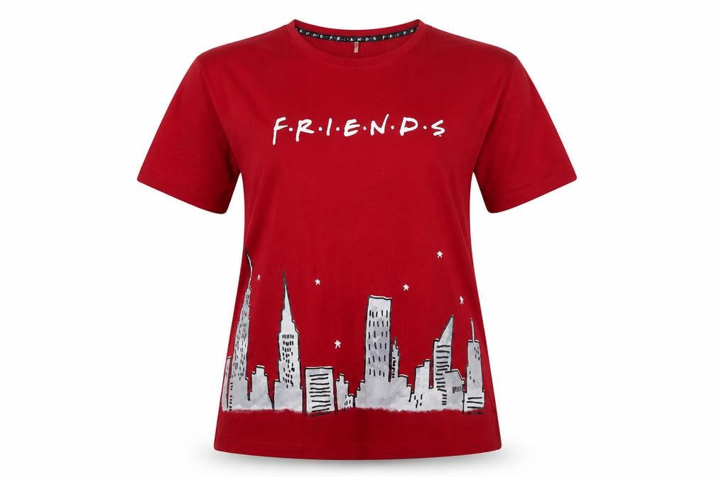 George Women's Red F.R.I.E.N.D.S. T-Shirt Nightshirt, Size 16-18