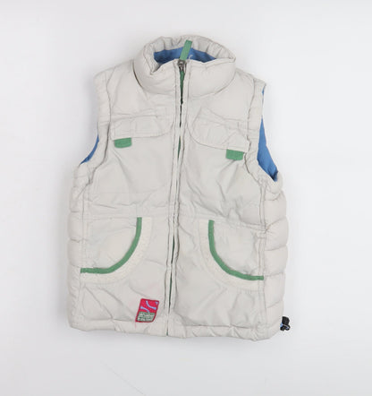 Additional front view of Ski Dubai boys’ white bodywarmer 4-5 years winter jacket