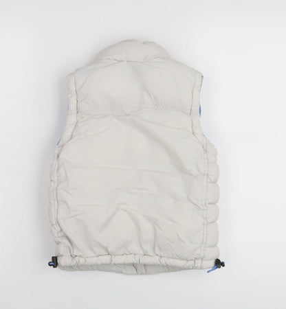 Back view of Ski Dubai boys’ white bodywarmer 4-5 years winter jacket
