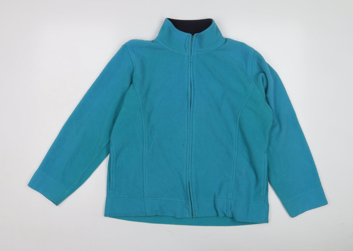 EVM Women's Blue Fleece Jacket, Size M, Full Zip