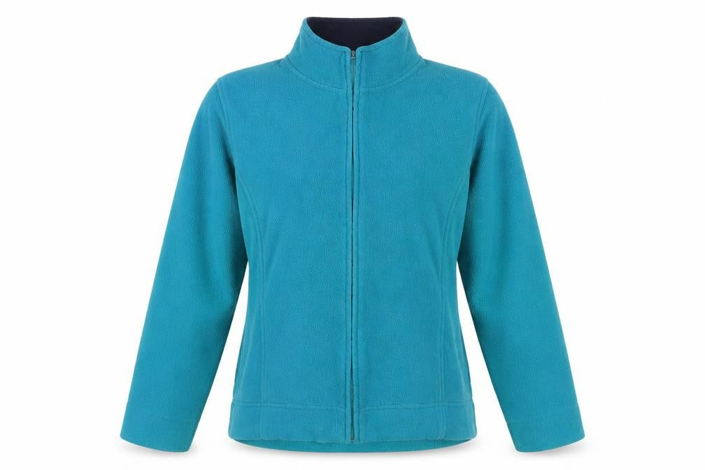 EVM Women's Blue Fleece Jacket, Size M, Full Zip