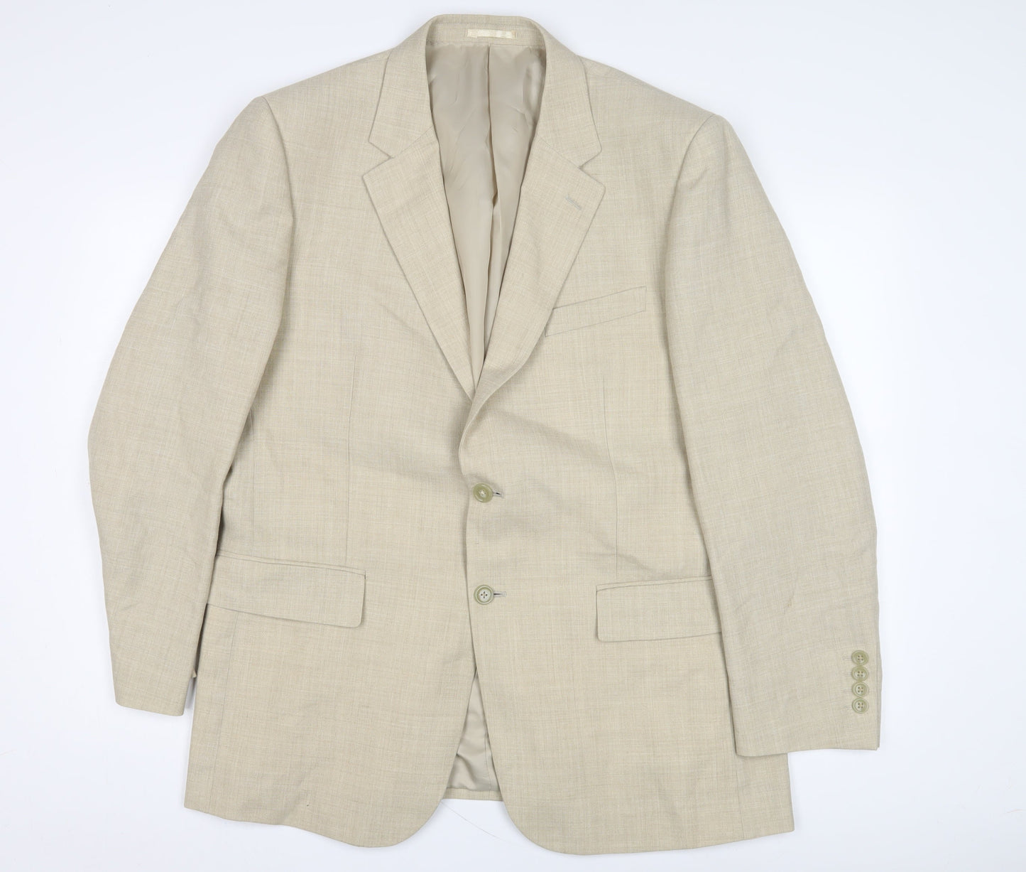 Brook Taverner Men's Beige Blazer Size 42 Classic Style
