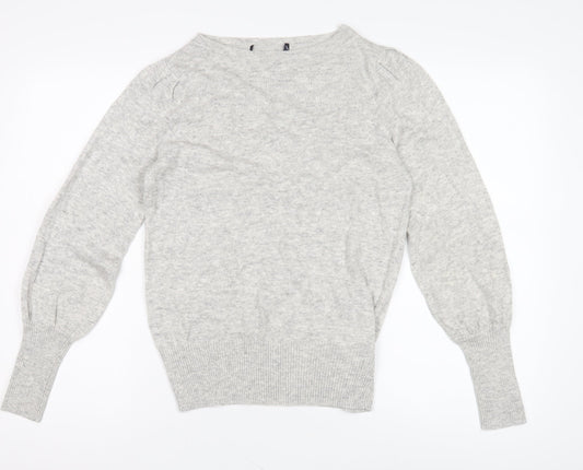 Marks and Spencer Grey Women's Boat Neck Jumper UK Size 10
