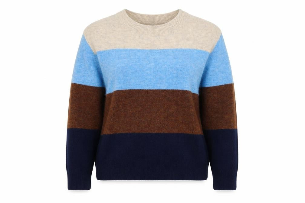 H&M Women’s Multicoloured Stripe Pullover Jumper - L