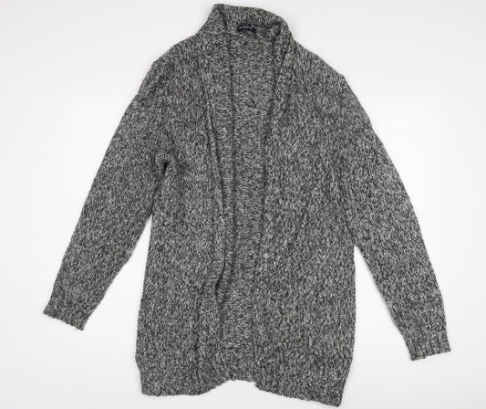 LC Waikiki Women's Grey Open Front Cardigan Long Sleeve Knit