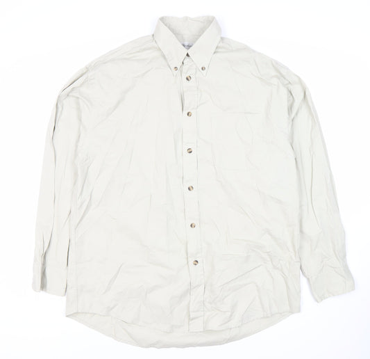 Berkeley Men's Beige Dress Shirt M Button-Down