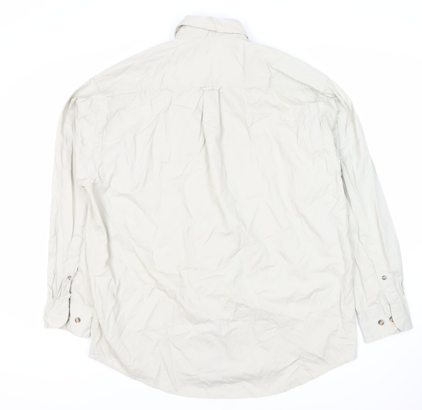 Berkeley Men's Beige Dress Shirt M Button-Down